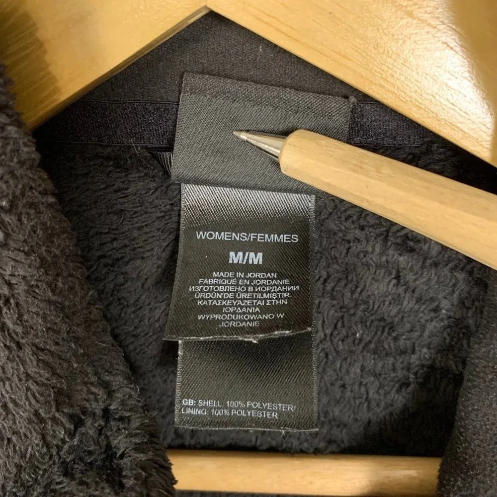 The North Face Osito Fleece Jacket Black Full Zip High Pile Fuzzy Medium